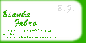 bianka fabro business card